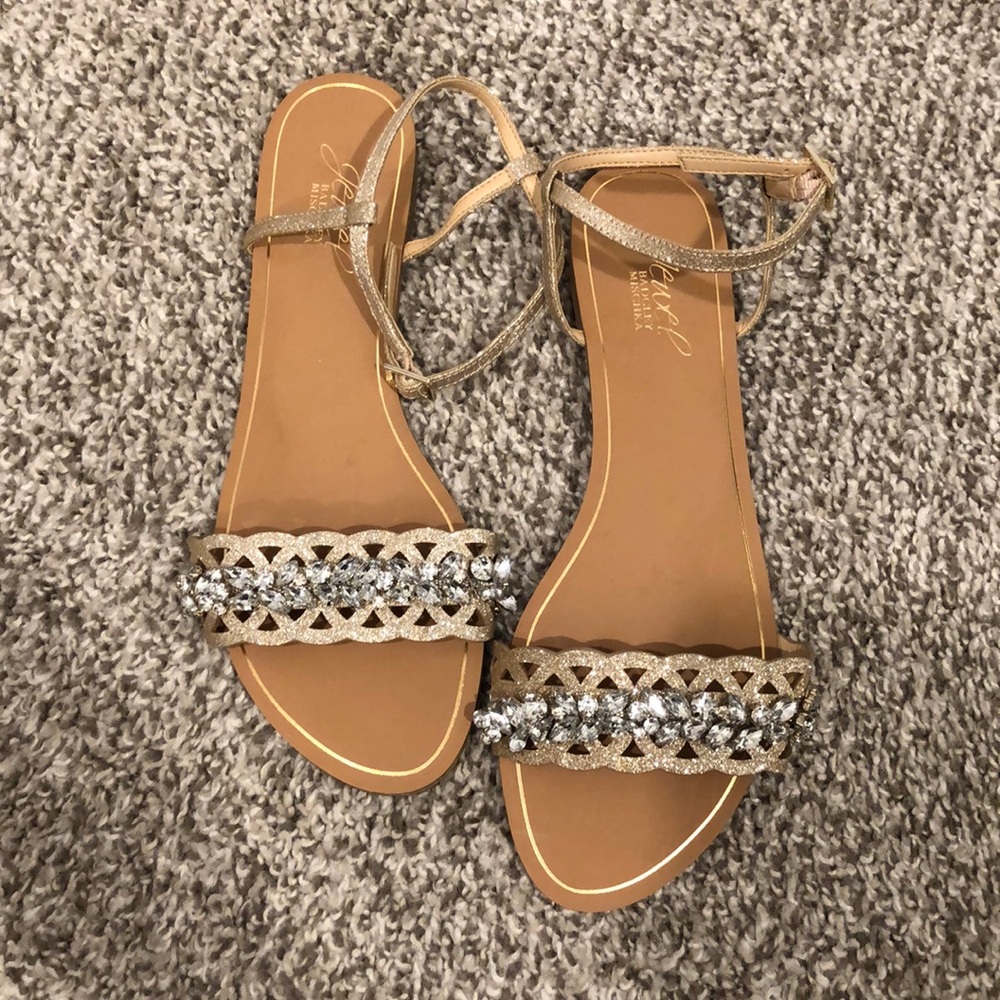 Flat Jeweled Sandals